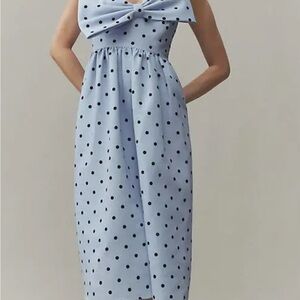 Sachin + Babi Light Blue Polka Dot Midi Dress